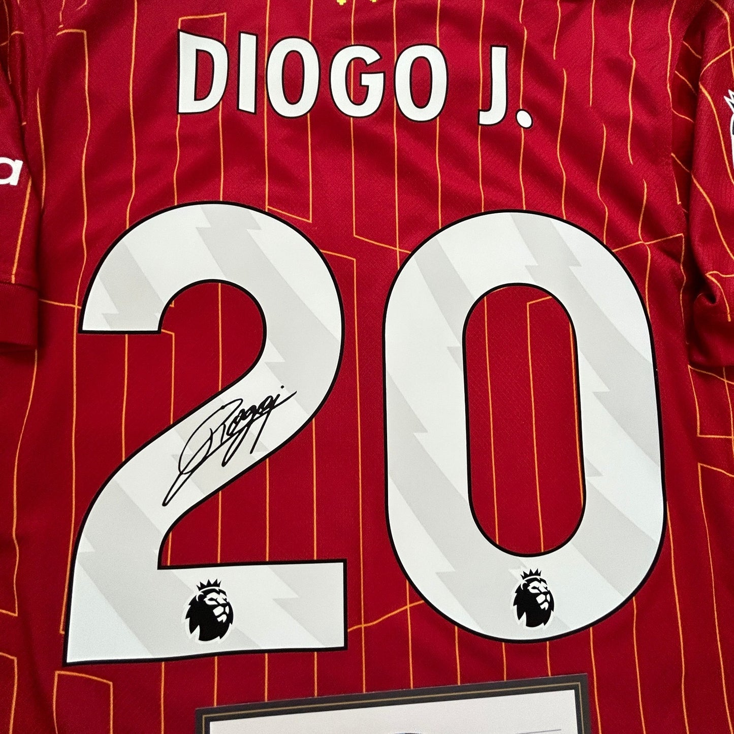Diogo Jota Signed Liverpool 24/25 Home Jersey Shirt - COA - Signature Version
