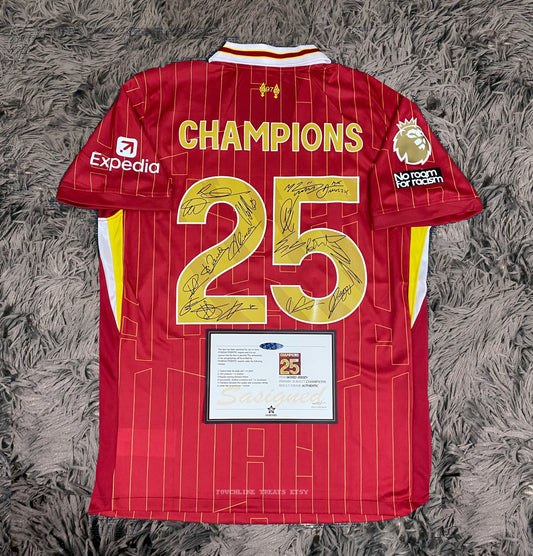 Liverpool Full Squad Signed Liverpool 24/25 Home Jersey Shirt - COA - Signature Version