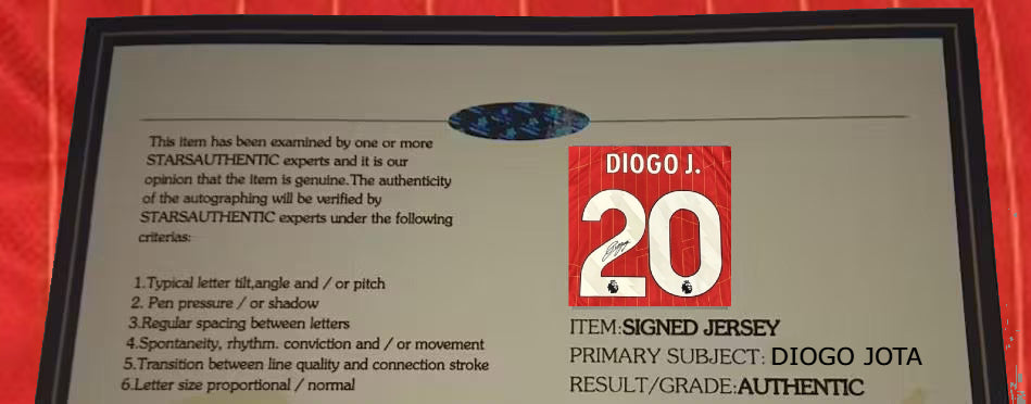 Diogo Jota Signed Liverpool 24/25 Home Jersey Shirt - COA - Signature Version