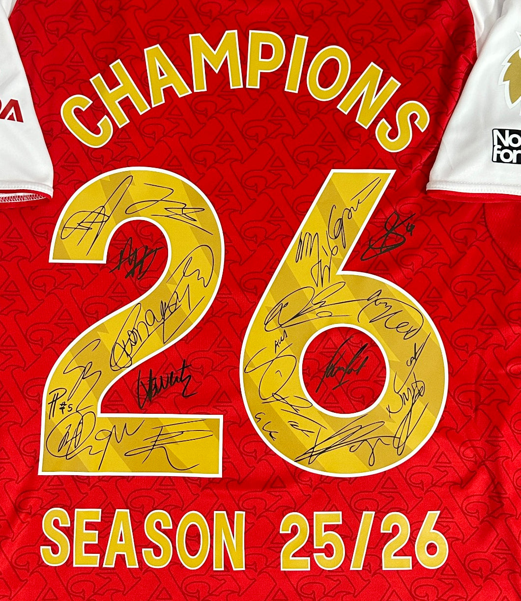 Arsenal Champions Full Team Signed 25/26 Jersey Shirt - COA - Signature Version
