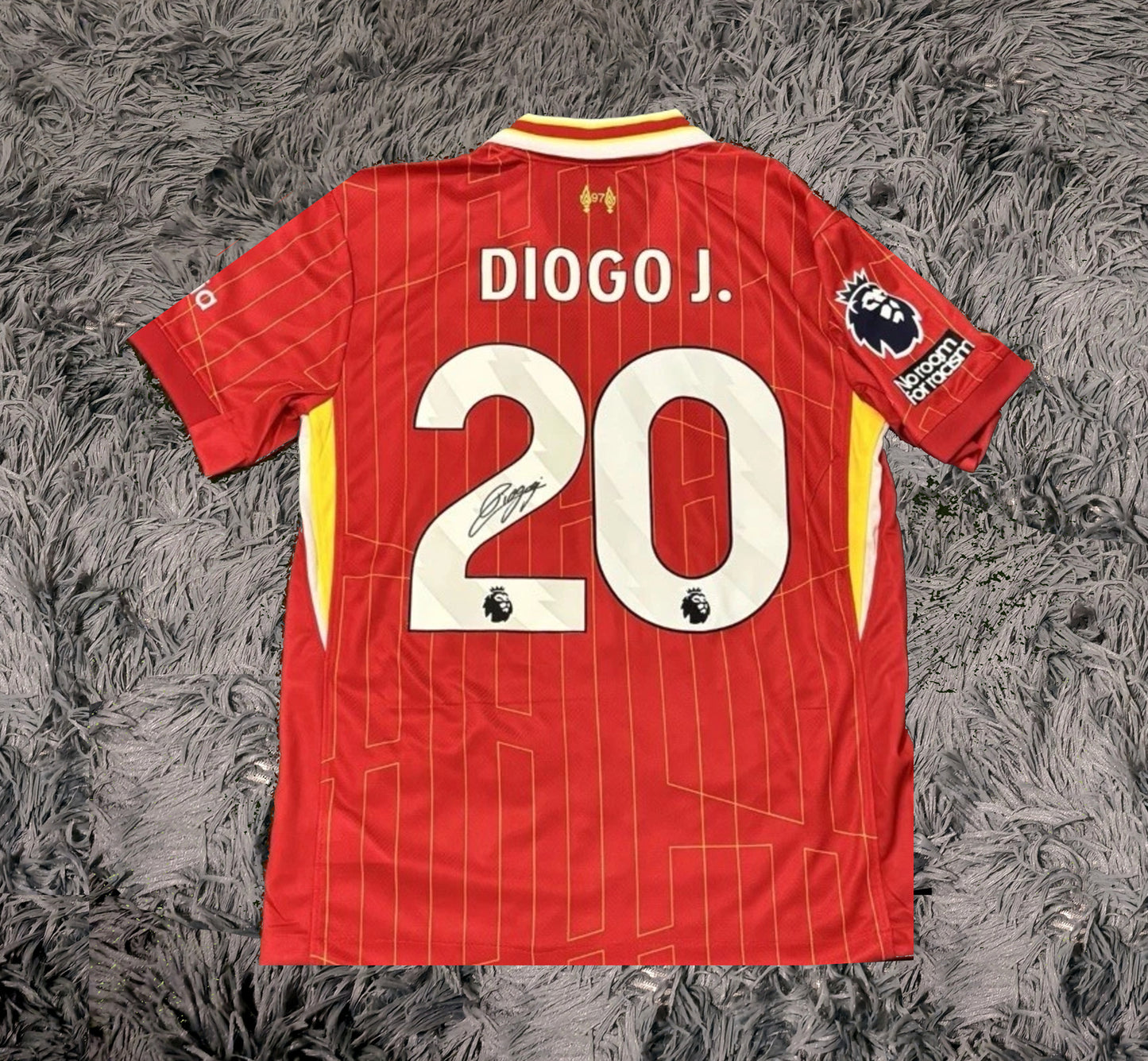 Diogo Jota Signed Liverpool 24/25 Home Jersey Shirt - COA - Signature Version
