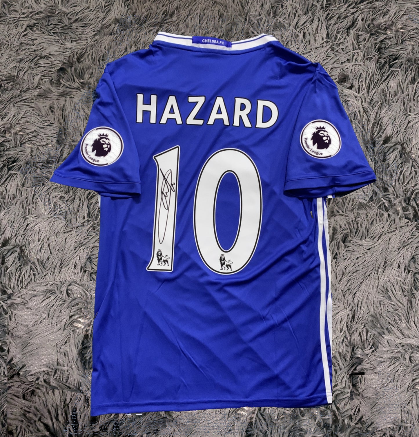 Eden Hazard Signed Chelsea 16/17 Home Jersey Shirt - COA - Signature Version