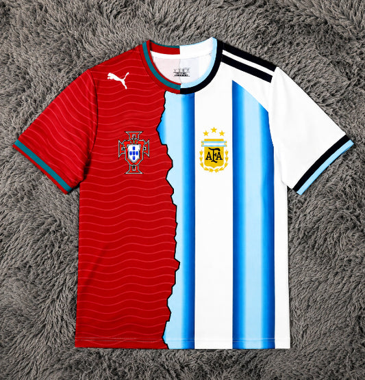 Messi x Ronaldo Signed 2026/27 Argentina x Portugal Special Jersey Shirt - Signature Version