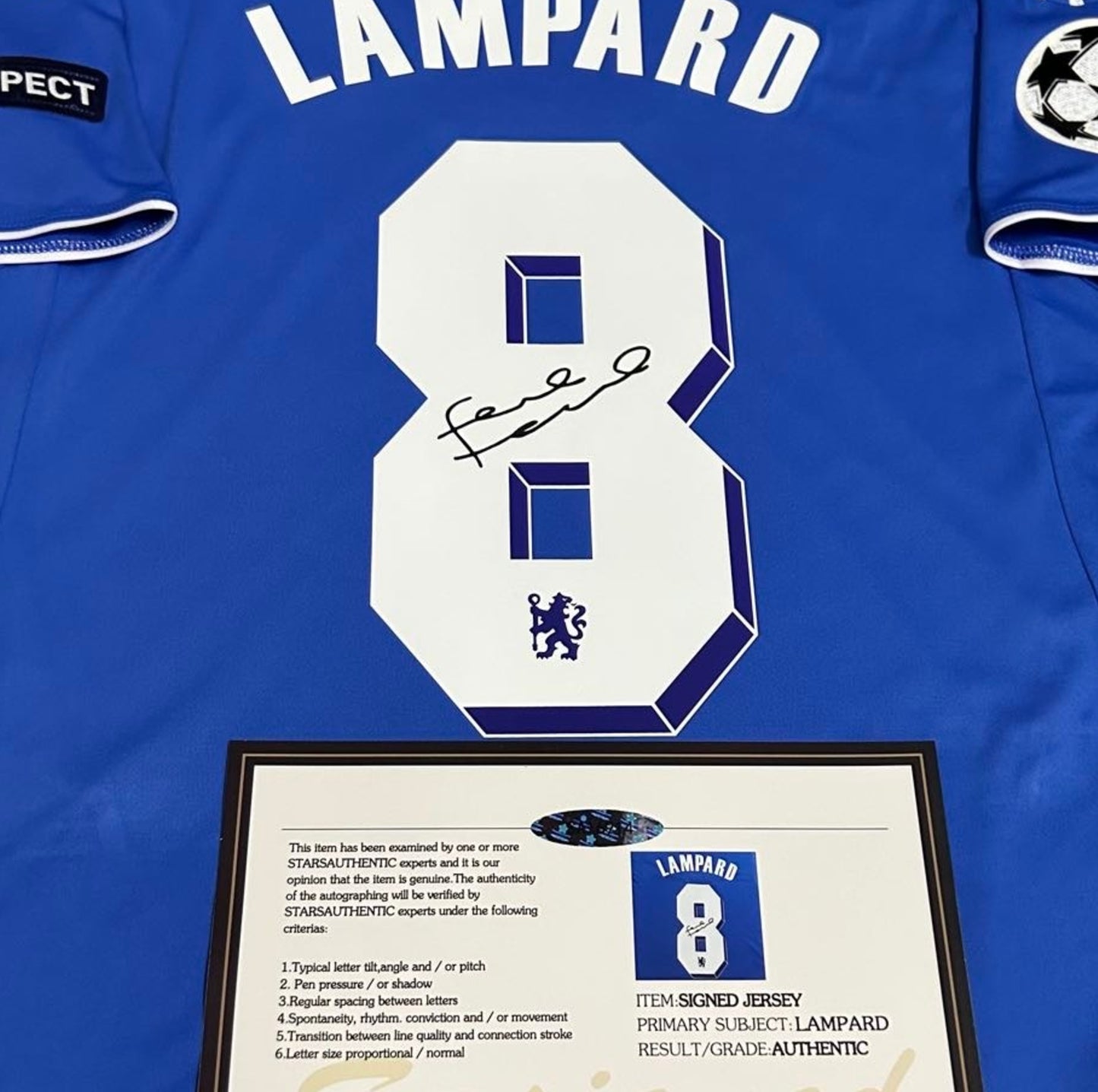 Frank Lampard Signed Chelsea 11/12 Home Jersey Shirt - COA - Signature Version