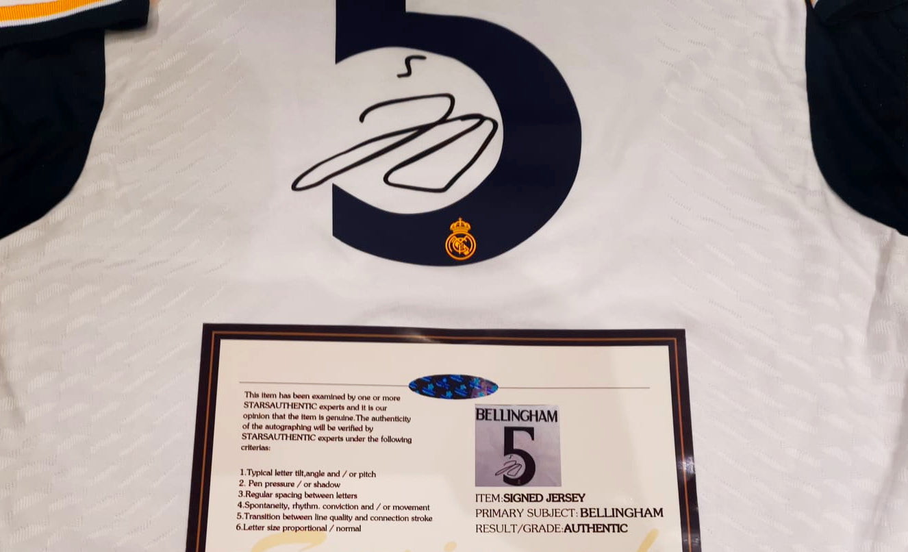 Jude Bellingham Signed Real Madrid Debut 23/24 Home Jersey Shirt - COA - Signature Version