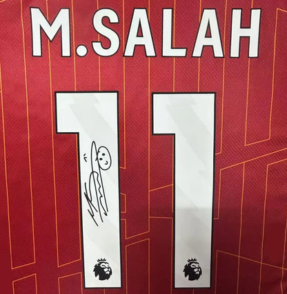 Mo Salah Signed Liverpool 24/25 Home Jersey Shirt - COA - Signature Version