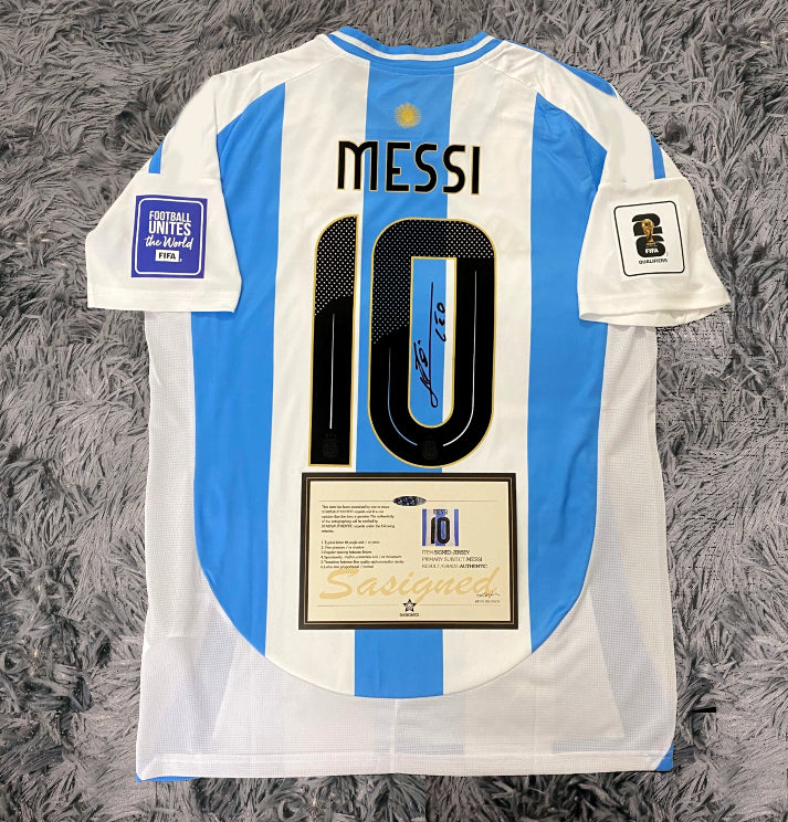 Lionel Messi Signed Argentina 25/26 Home Jersey Shirt - COA - Signature Version