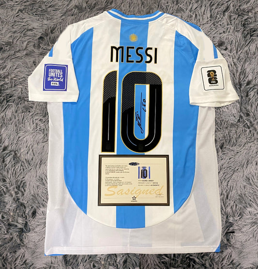 Lionel Messi Signed Argentina 25/26 Home Jersey Shirt - COA - Signature Version