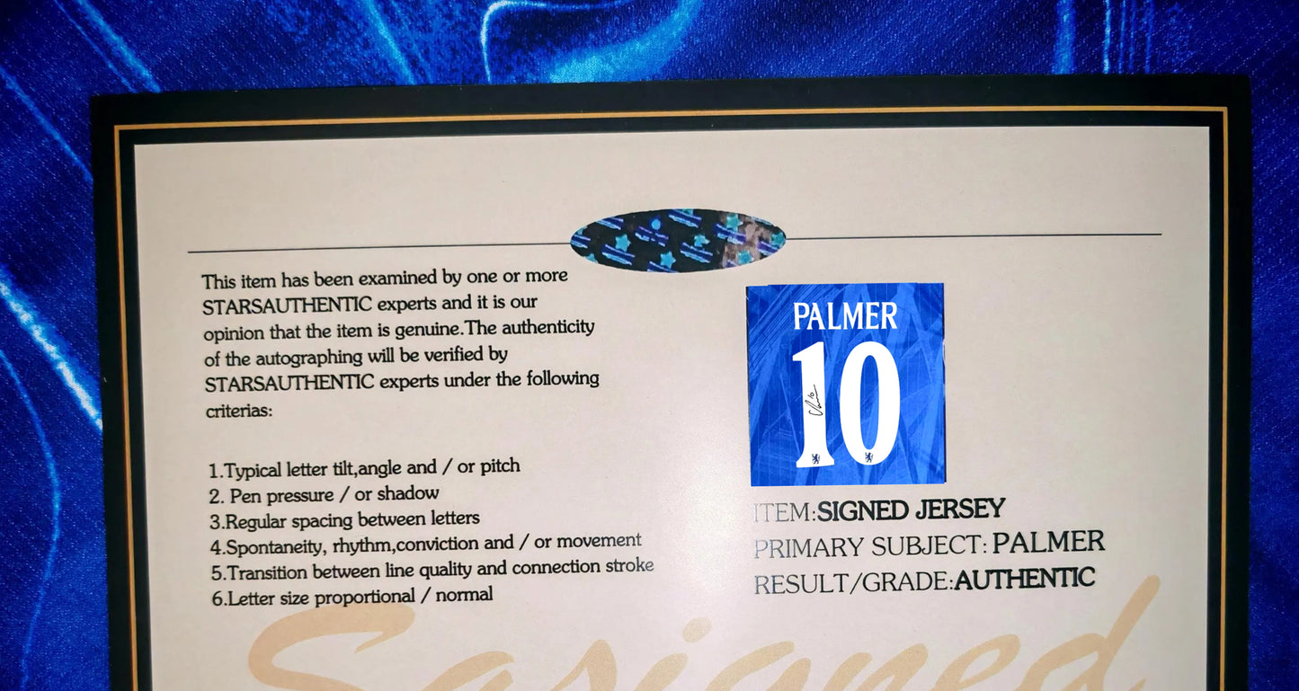 Cole Palmer Signed Chelsea 25/26 CWC Final Jersey Shirt - COA - Signature Version