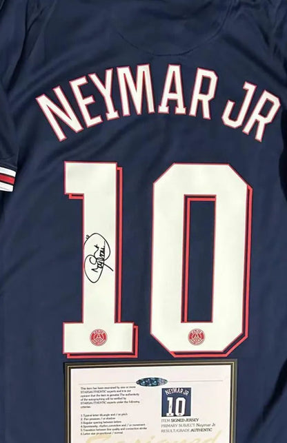 Neymar Jr Signed Paris 21/22 Home Jersey Shirt - COA - Signature Version