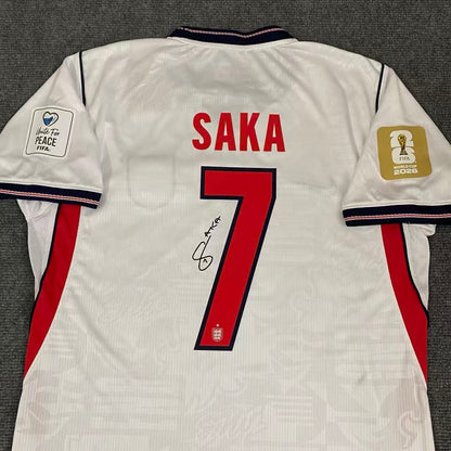 Bukayo Saka Signed England 2026 World Cup Jersey Shirt - COA - Signature Version