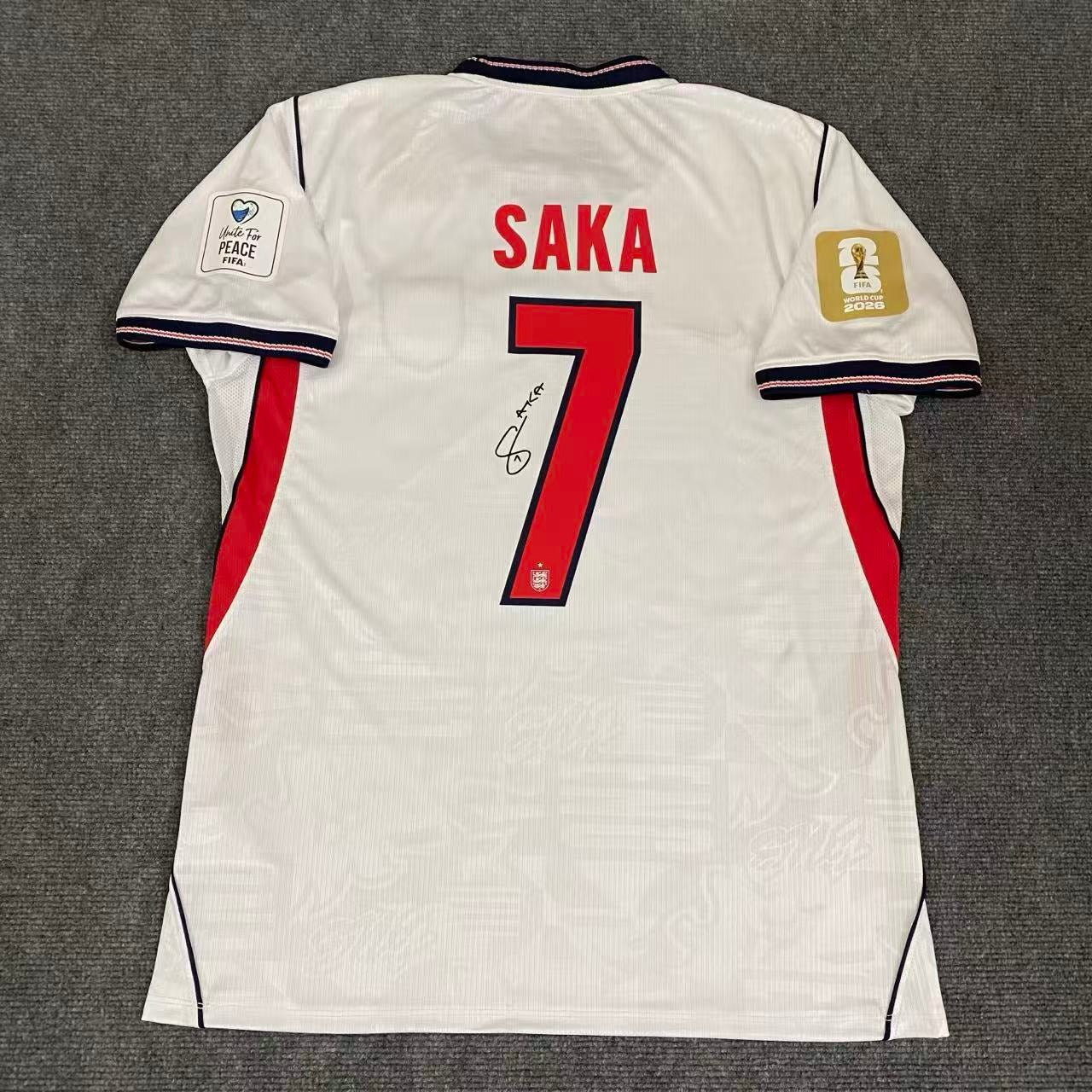 Bukayo Saka Signed England 2026 World Cup Jersey Shirt - COA - Signature Version