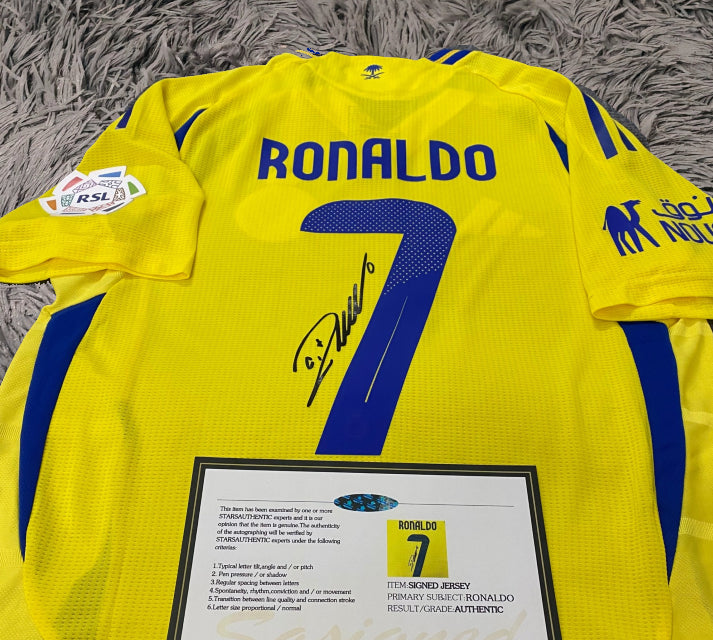 Cristiano Ronaldo Signed Al Nassr 24/25 Home Jersey Shirt - COA - Signature Version