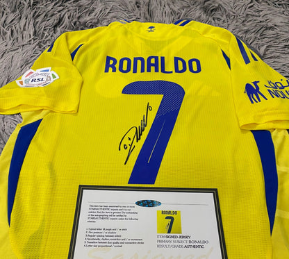 Cristiano Ronaldo Signed Al Nassr 24/25 Home Jersey Shirt - COA - Signature Version