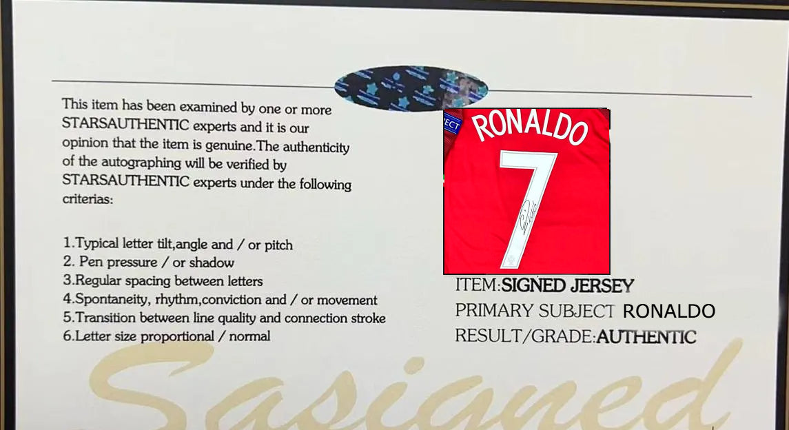 Cristiano Ronaldo Signed Portugal Final 15/16 Home Jersey Shirt - COA - Signature Version