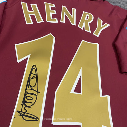 Thierry Henry Signed Arsenal 05/06 Highbury Jersey Shirt - COA - Signature Version