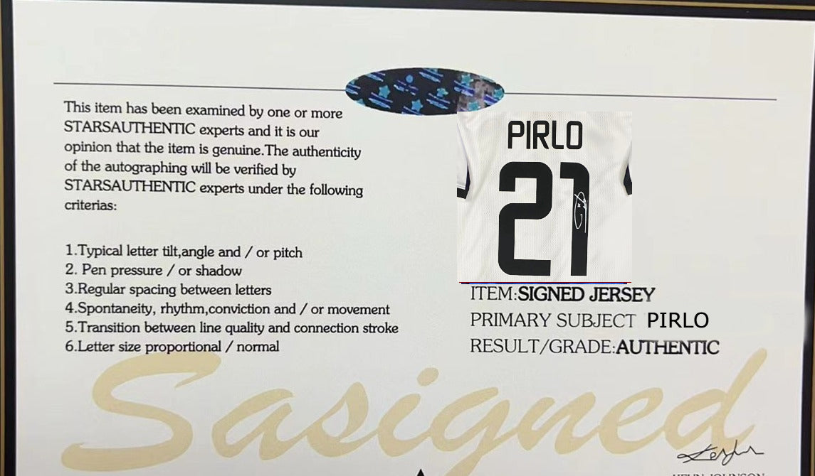 Andres Pirlo Signed Juventus 09/10 Jersey Shirt - COA - Signature Version