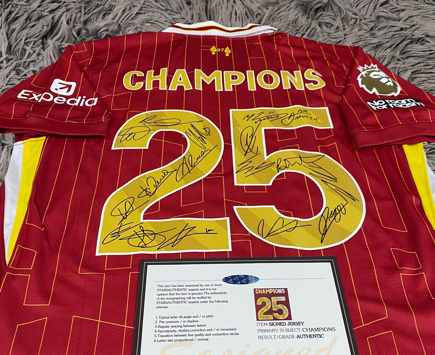 Liverpool Full Squad Signed Liverpool 24/25 Home Jersey Shirt - COA - Signature Version