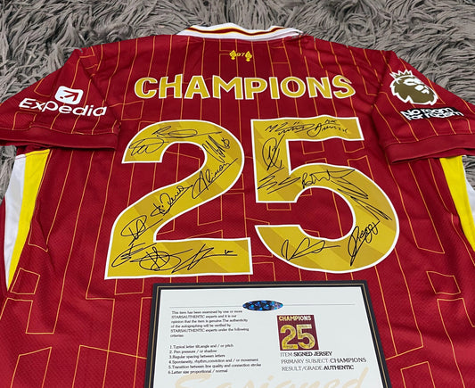 Liverpool Full Squad Signed Liverpool 24/25 Home Jersey Shirt - COA - Signature Version