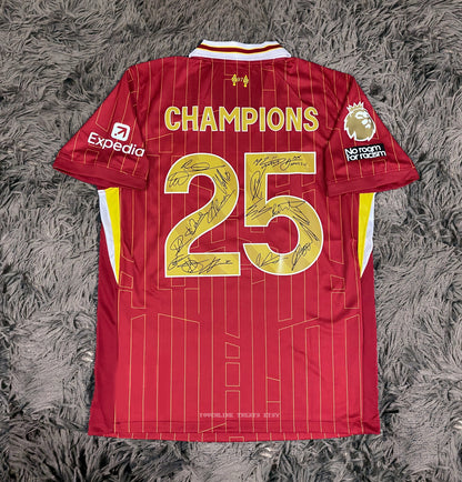 Liverpool Full Squad Signed Liverpool 24/25 Home Jersey Shirt - COA - Signature Version