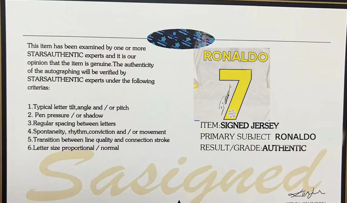Cristiano Ronaldo Signed Al Nassr 25/26 Third Jersey Shirt - COA - Signature Version