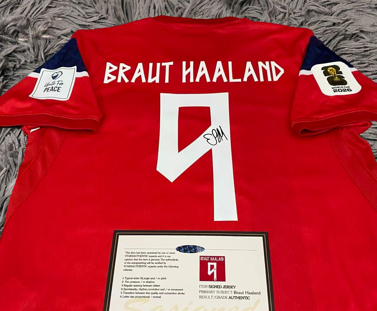 Erling Haaland Signed Norway 2026/27 Home Jersey Shirt - COA - Signature Version