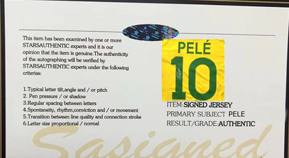 Pele Signed Brazil 1970 Jersey Shirt - COA - Signature Version