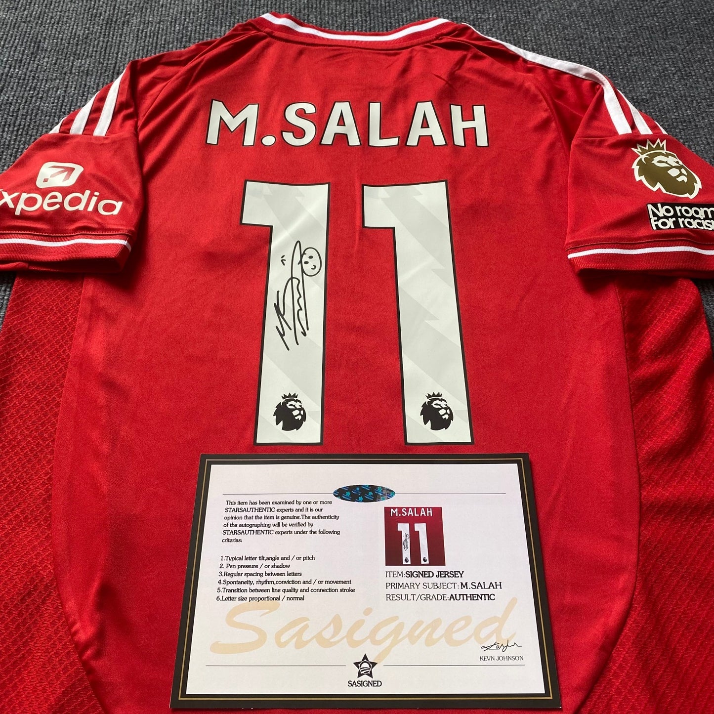 Mo Salah Signed Liverpool 24/25 Home Jersey Shirt - COA - Signature Version