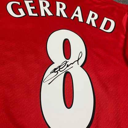 Steven Gerrard Signed Liverpool 04/05 Home Jersey Shirt - COA - Signature Version