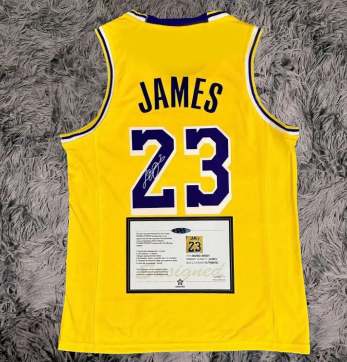 Lebron James Signed LA Lakers 23/26 Home Jersey Shirt - COA - Signature Version