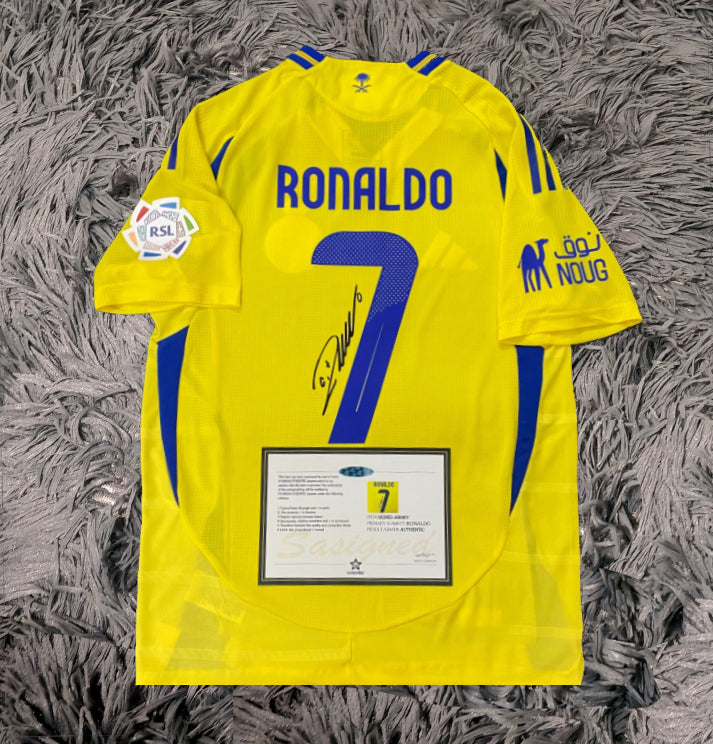 Cristiano Ronaldo Signed Al Nassr 24/25 Home Jersey Shirt - COA - Signature Version