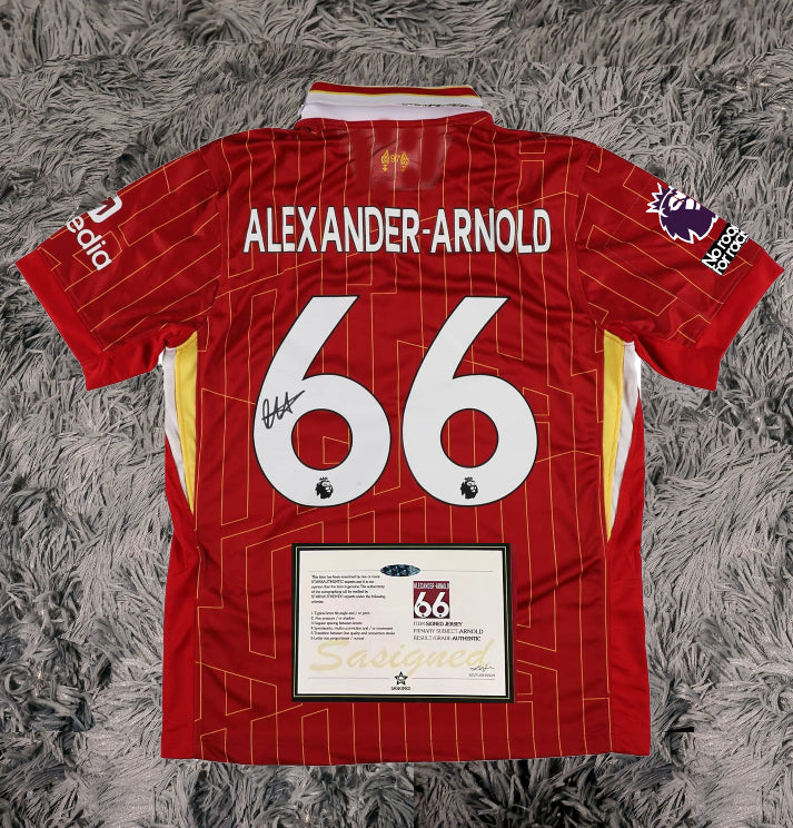Trent Alexander-Arnold Signed Liverpool Final 23/24 Home Jersey Shirt - COA - Signature Version