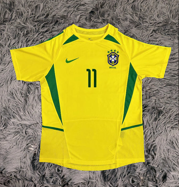 Ronaldinho Gaúcho Signed Brazil 02/03 Home Jersey Shirt - COA - Signature Version