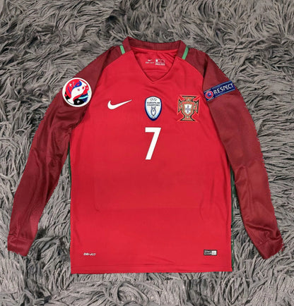 Cristiano Ronaldo Signed Portugal Final 15/16 Home Jersey Shirt - COA - Signature Version