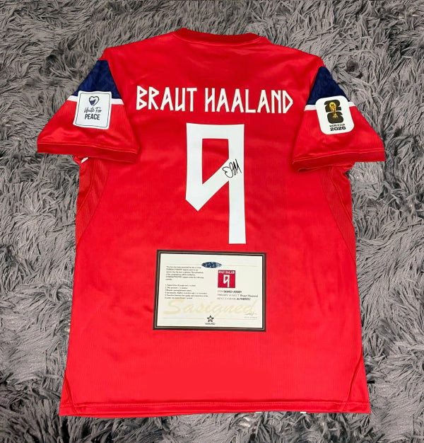 Erling Haaland Signed Norway 2026/27 Home Jersey Shirt - COA - Signature Version