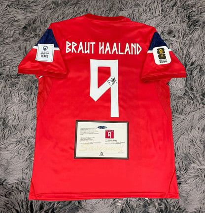 Erling Haaland Signed Norway 2026/27 Home Jersey Shirt - COA - Signature Version