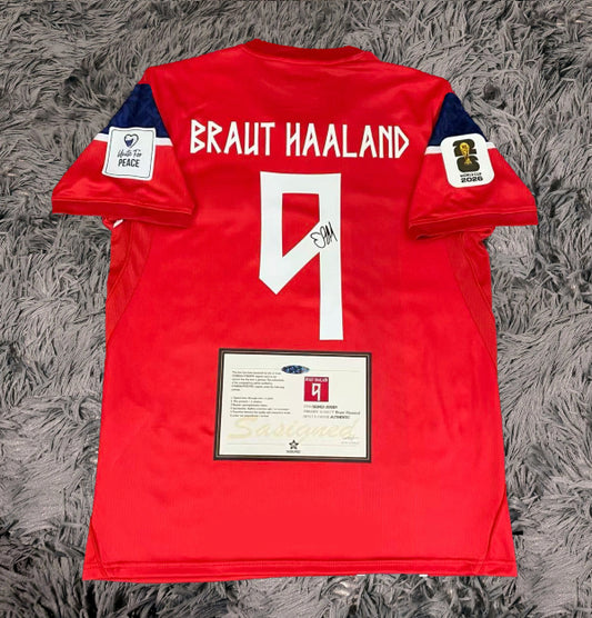 Erling Haaland Signed Norway 2026/27 Home Jersey Shirt - COA - Signature Version