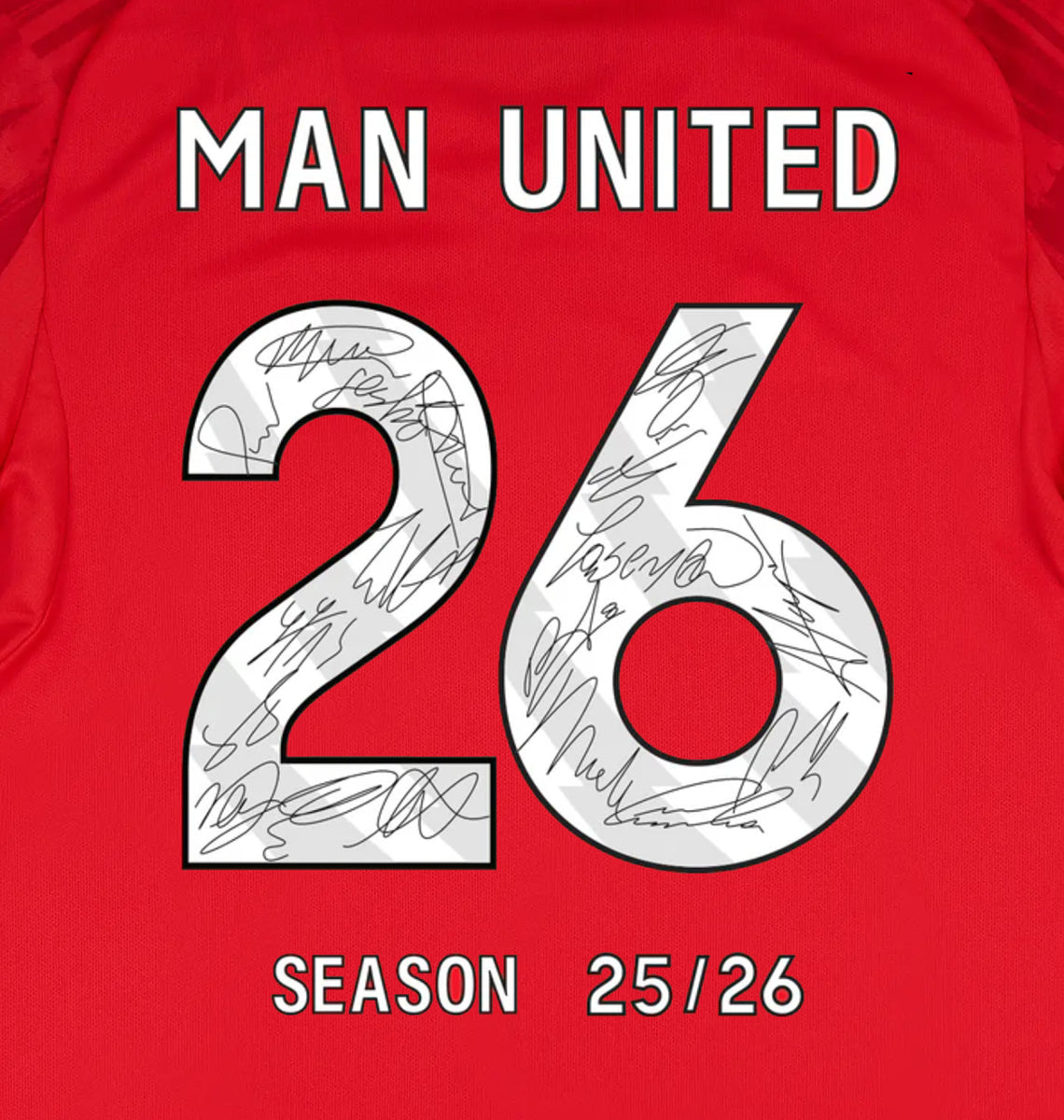 Man United Full Squad Signed 25/26 Home Jersey Shirt - COA - Signature Version