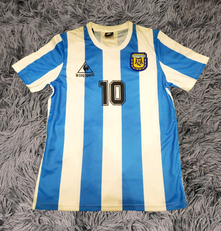 Diego Maradona Signed Argentina 1986 Jersey Shirt - COA - Signature Version