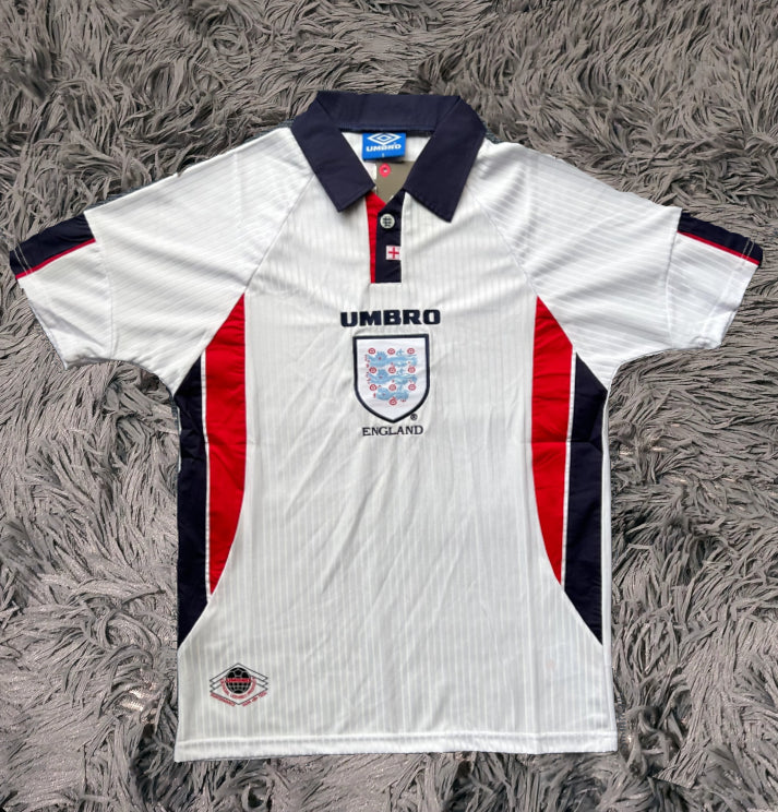 David Beckham Signed England 97/99 Home Jersey Shirt - COA - Signature Version