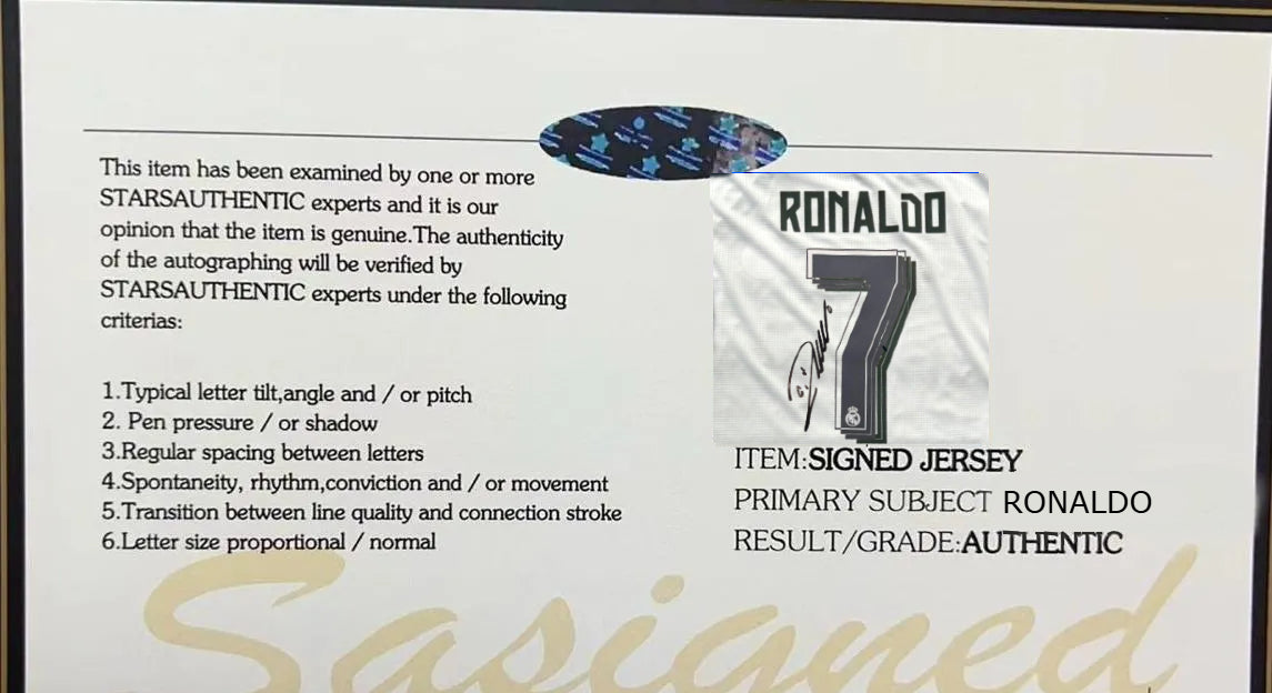 Cristiano Ronaldo Signed Real Madrid 15/16 Jersey Shirt - COA - Signature Version