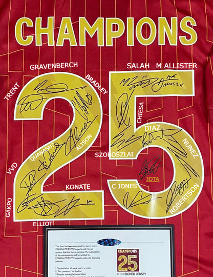 Liverpool Full Squad Signed Liverpool 24/25 Home Jersey Shirt - COA - Signature Version