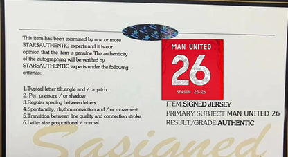 Man United Full Squad Signed 25/26 Home Jersey Shirt - COA - Signature Version