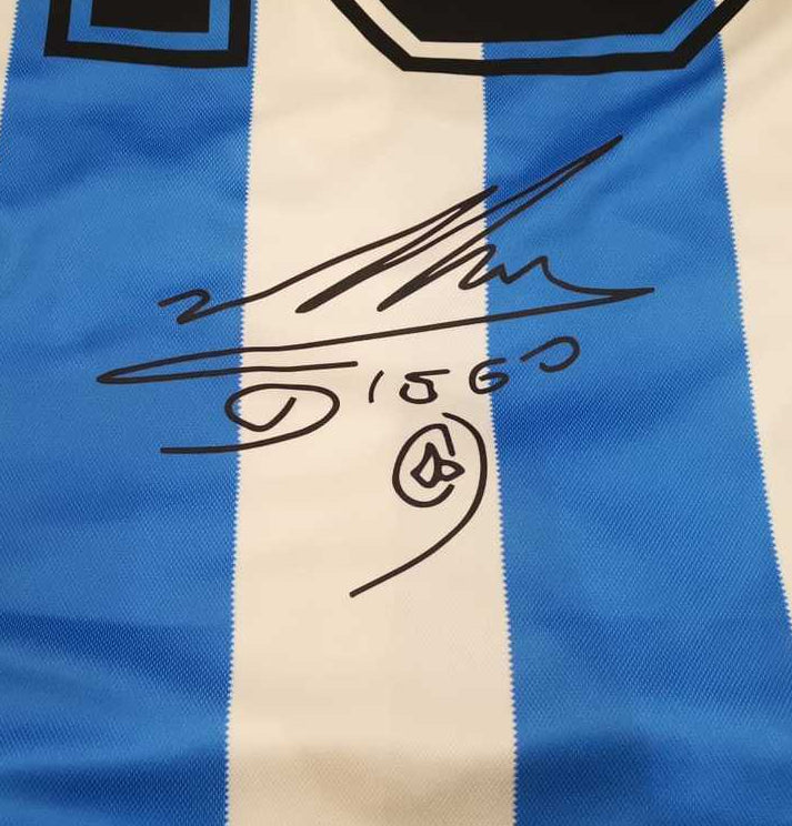 Diego Maradona Signed Argentina 1986 Jersey Shirt - COA - Signature Version