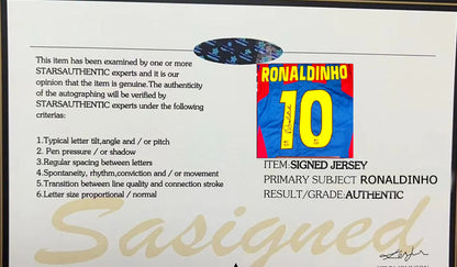 Ronaldinho Gaúcho Signed Barcelona 04/05 Home Jersey Shirt - COA - Signature Version