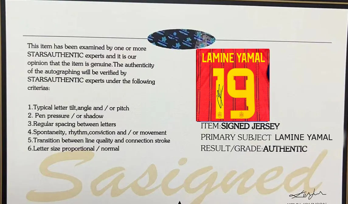 Lamine Yamal Signed Spain 2026/27 Home Jersey Shirt - COA - Signature Version