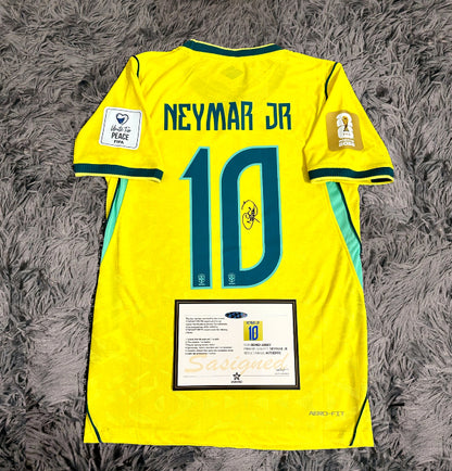 Neymar Jr Signed Brazil 2026/27 Home Jersey Shirt - COA - Signature Version