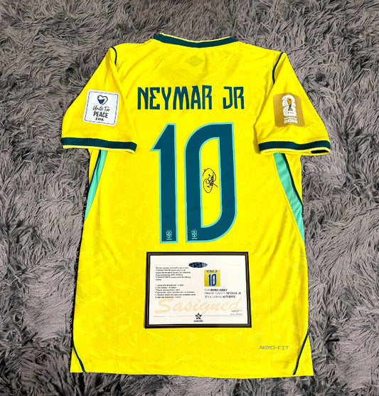 Neymar Jr Signed Brazil 2026/27 Home Jersey Shirt - COA - Signature Version