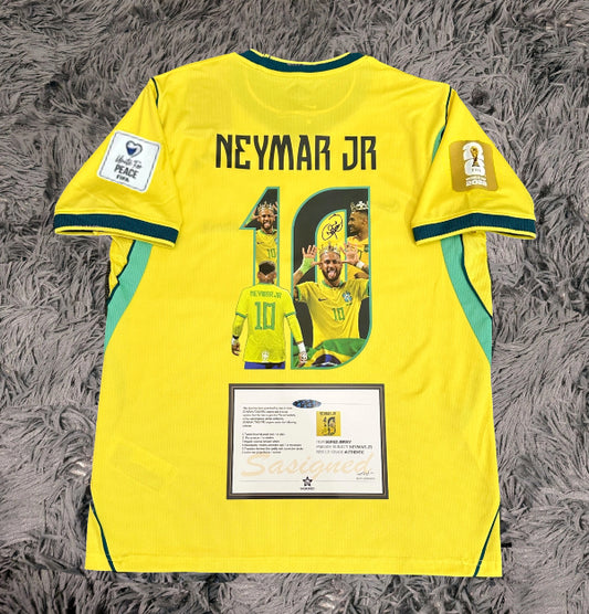 Neymar Jr Signed Brazil 2026/27 Retirement Jersey Shirt - COA - Signature Version
