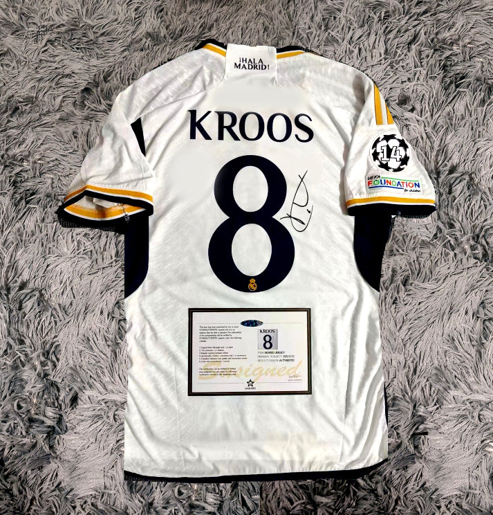Toni Kroos Signed Real Madrid Final 23/24 Home Jersey Shirt - COA - Signature Version
